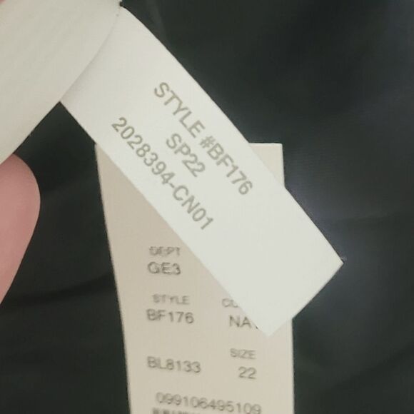 New J.Crew Ruched Sweetheart One-Piece Swimsuit in Navy Size 22 NWT - Picture 10 of 14